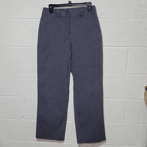 Basic Editions 8 Classic Fit Slacks Gray w/light strips 2 pockets front & back